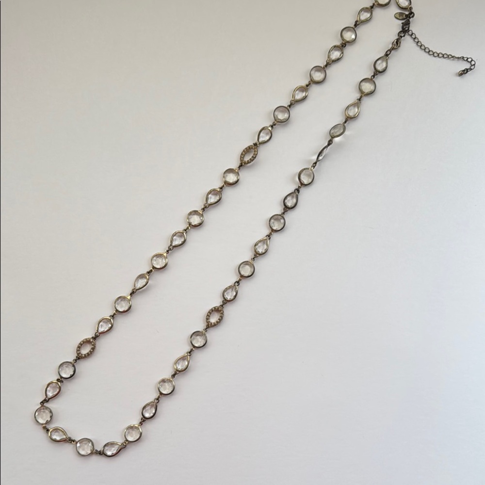 Lia Sophia Gold Necklace Crystal Classic Chain Design